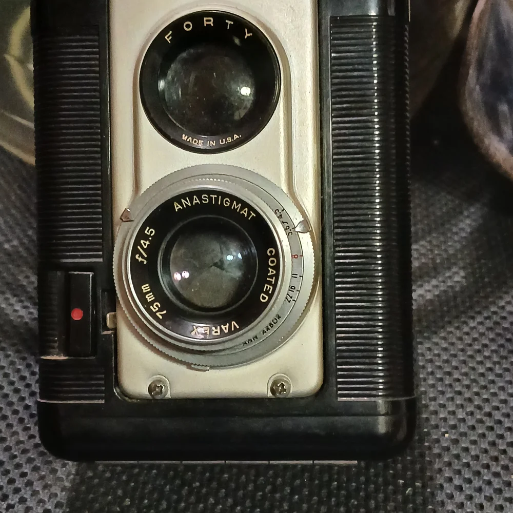 Black and Silver Vintage Camera